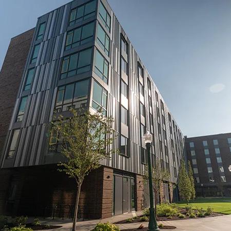 new residence hall exterior